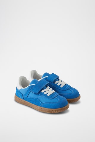 Baskets en nubuck - Bleu cobalt