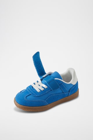 Baskets en nubuck - Bleu cobalt