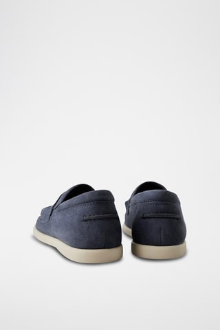 Mocassins en nubuck - Bleu cobalt