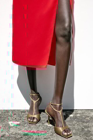 Sandales à talons - Kaki