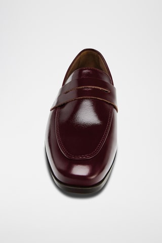 Mocassins en cuir - Bordeaux