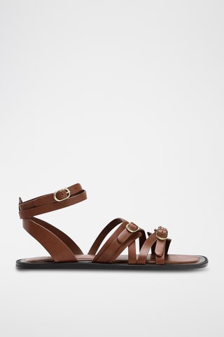 Sandales en cuir - Marron