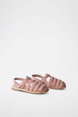 Spartiates en nubuck - Rose poudré