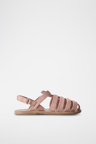 Spartiates en nubuck - Rose poudré