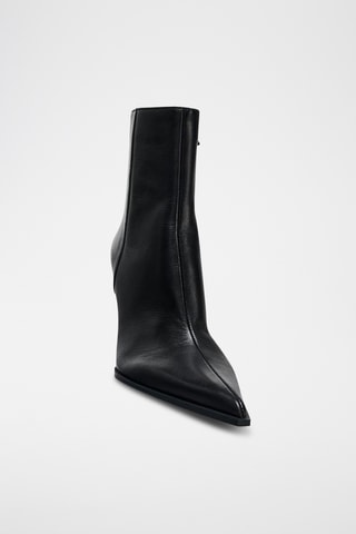 Bottines en cuir - Noir