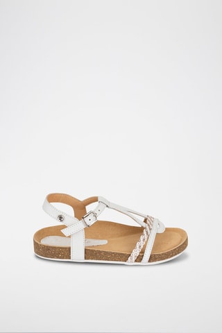 Sandali in pelle - Bianco e dorato