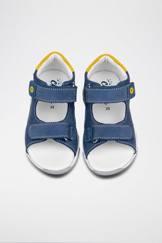 Sandales en cuir - Rouge et bleu