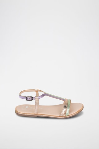 Sandali in pelle - Verde e dorato