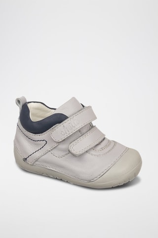 Baskets montantes en cuir - Noir et gris