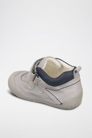 Baskets montantes en cuir - Noir et gris