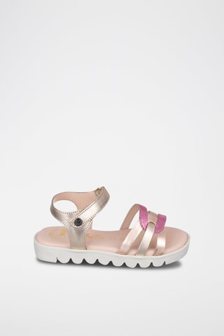 Sandali in pelle - Rosa e dorato