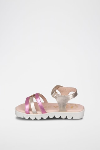 Sandali in pelle - Rosa e dorato