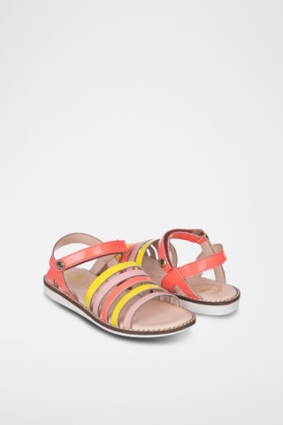 Sandali in pelle - Giallo e arancione