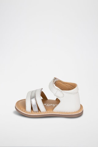 Sandali in pelle - Bianco e argentato