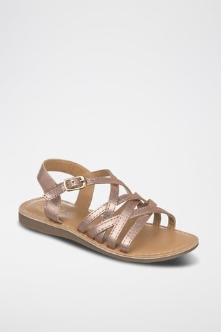 Sandali in pelle - Rosa e dorato