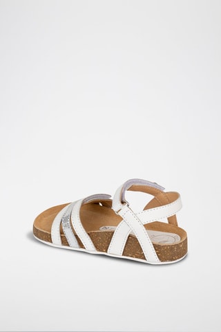 Sandali in pelle - Bianco e grigio