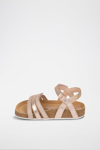 Sandali in pelle - Rosa e dorato