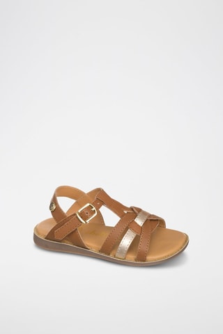 Sandales en cuir - Marron