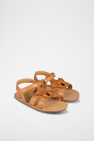 Sandali alla schiava in pelle - Marrone