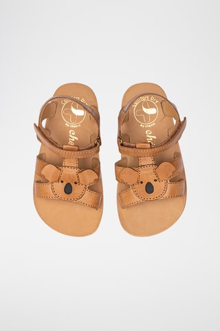 Sandali alla schiava in pelle - Marrone