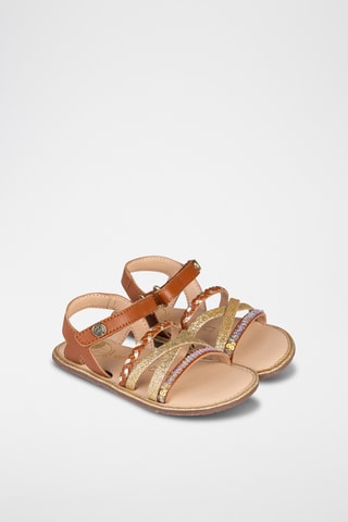 Sandali in pelle - Marrone