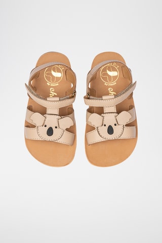 Sandali alla schiava in pelle - Beige