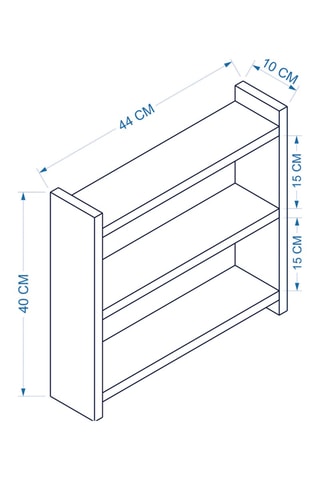 Etagère de cuisine 3 niveaux - 44 x 10 x 40 cm