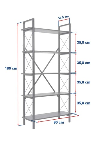 Bibliothèque Elysian - 90 x 180 x 33,5 cm