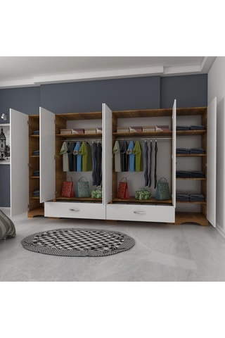 Armoire 6 portes - 243 x 181 x 47,6 cm