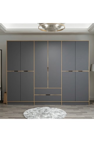 Armoire 10 portes Elina - 277 x 208 x 52 cm