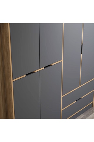 Armoire 10 portes Elina - 277 x 208 x 52 cm