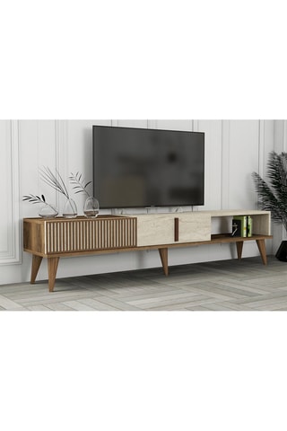 Meuble TV 2 abattants Milan - 180 x 40 x 35 cm