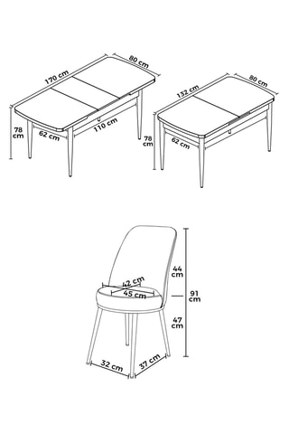 Ensemble de salle à manger - 7 pièces