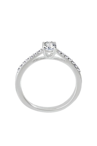 Anello - Argento, topazio e diamanti