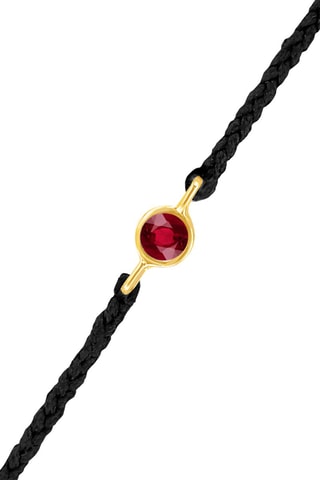 Bracciale - Argento placcato oro giallo e rubino