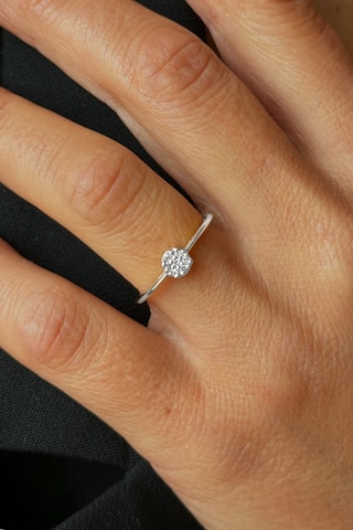 Anello - Argento e diamanti