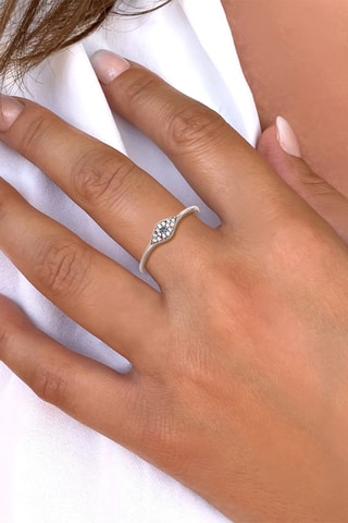 Anello - Argento e diamanti