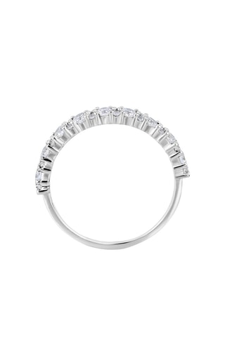 Anello - Argento, diamanti e topazio