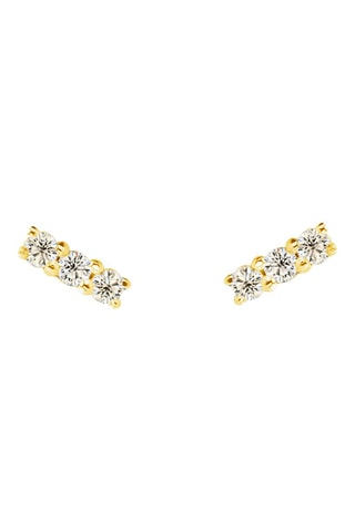 Puces - Argent plaqué or jaune et diamants