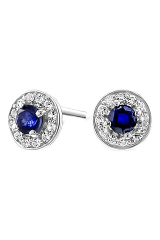 Orecchini - Argento, diamanti e zaffiri