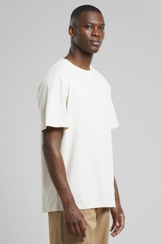 T-shirt relaxed em algodão biológico - Bege