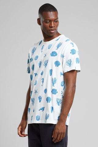 T-shirt regular em algodão biológico - Branco