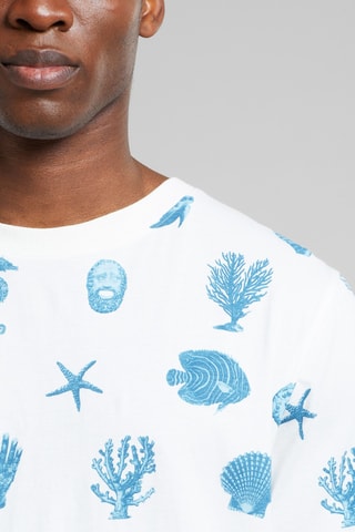 T-shirt regular em algodão biológico - Branco