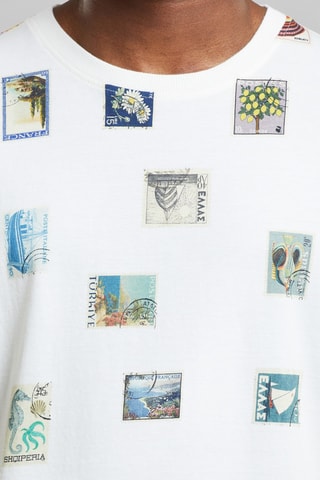 T-shirt regular em algodão biológico - Branco