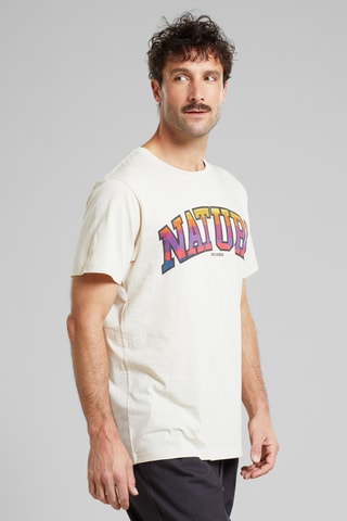 T-shirt regular em algodão biológico - Cru