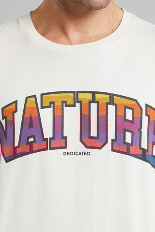 T-shirt regular em algodão biológico - Cru