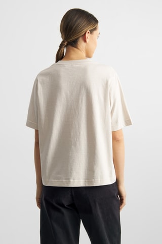 T-shirt em algodão biológico - Bege