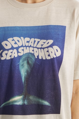 T-shirt em algodão biológico - Bege