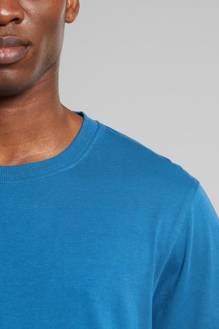 T-shirt regular em algodão biológico - Azul