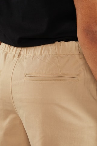 Calças chino em algodão biológico - Bege